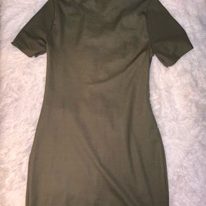 Zara Olive Green Zip Dress.